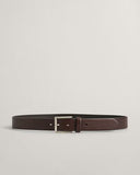 Gant Leather Belt Dark Mahogony