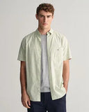 Gant Short Sleeve Gingham Shirt Milky Matcha
