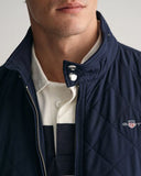 Gant Quilted Gillet Evening Blue