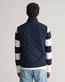 Gant Quilted Gillet Evening Blue