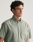 Gant Cotton Linen Shirt Pine Green