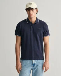 Gant Collar Tipping Polo Evening Blue
