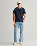 Gant Collar Tipping Polo Evening Blue