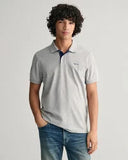 Gant Contrast Collar Polo Grey Melange