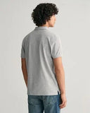 Gant Contrast Collar Polo Grey Melange