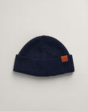 Gant Knitted Shield Beanie Navy