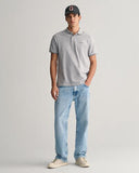 Gant Collar Tipping Polo Grey Melange
