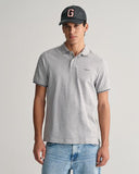 Gant Collar Tipping Polo Grey Melange