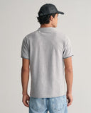 Gant Collar Tipping Polo Grey Melange