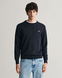 Gant Classic Cotton Crewneck Evening Blue