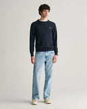 Gant Classic Cotton Crewneck Evening Blue