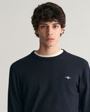 Gant Classic Cotton Crewneck Evening Blue