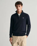 Gant Classic Cotton Half Zip Evening Blue