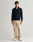 Gant Classic Cotton Half Zip Evening Blue