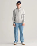 Gant Boys Half Zip Light Grey
