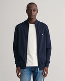 Gant Full Zip Sweater Evening Blue