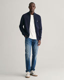 Gant Full Zip Sweater Evening Blue