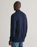 Gant Full Zip Sweater Evening Blue