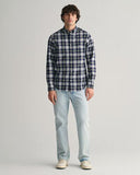 Gant Check Poplin Shirt Classic Blue