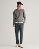Gant Classic Cotton Crewneck Dark Grey