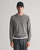Gant Classic Cotton Crewneck Dark Grey