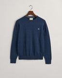 Gant Classic Cotton Crewneck Dark Blue