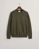Gant Classic Cotton Crewneck Juniper Green