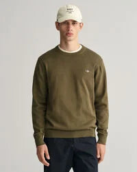 Gant Classic Cotton Crewneck Juniper Green