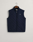 Gant Quilted Gillet Evening Blue