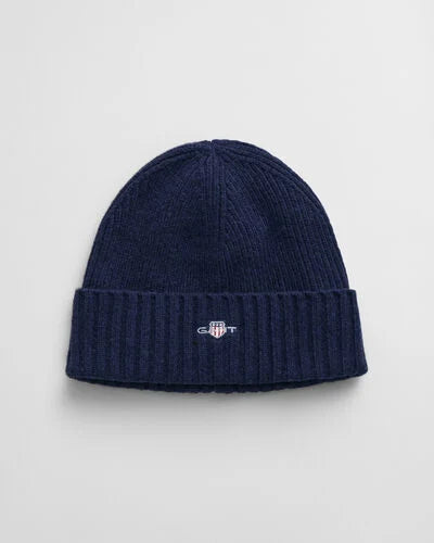 Gant Wool Shield Beanie Navy
