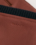 Gant Cashmere Lined Leather Glove Dark Mahogony