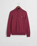 Gant Classic Cotton Half Zip Wine Red