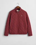 Gant Quilted Jacket Wine Red