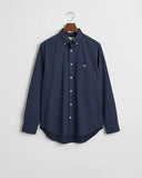Gant Slim Micro Print Shirt Evening Blue