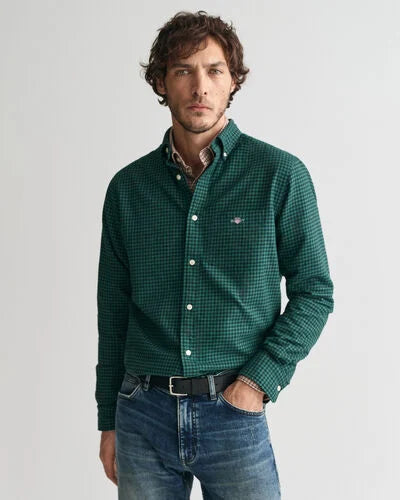Gant Check Flannel Shirt Green
