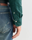 Gant Check Flannel Shirt Green