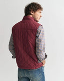 Gant Quilted Gillet Wine Red