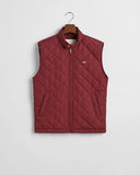 Gant Quilted Gillet Wine Red