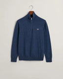 Gant Classic Classic Cotton Half Zip Dark Blue