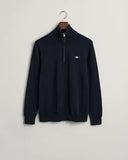 Gant Classic Cotton Half Zip Evening Blue