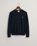 Gant Classic Cotton Crewneck Evening Blue