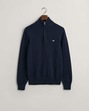 Gant Classic Cotton Half Zip Evening Blue