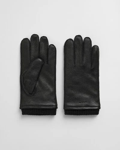 Gant Cashmere Lined Leather Glove Black