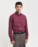 Gant Slim Micro Print Shirt Wine Red