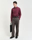 Gant Slim Micro Print Shirt Wine Red