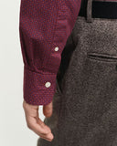 Gant Slim Micro Print Shirt Wine Red
