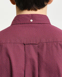 Gant Slim Micro Print Shirt Wine Red
