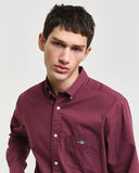 Gant Slim Micro Print Shirt Wine Red