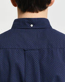 Gant Slim Micro Print Shirt Evening Blue
