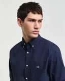 Gant Slim Micro Print Shirt Evening Blue